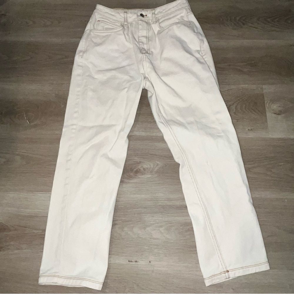 Reclaimed Vintage Cream High Rise Jeans - Picture 3 of 9